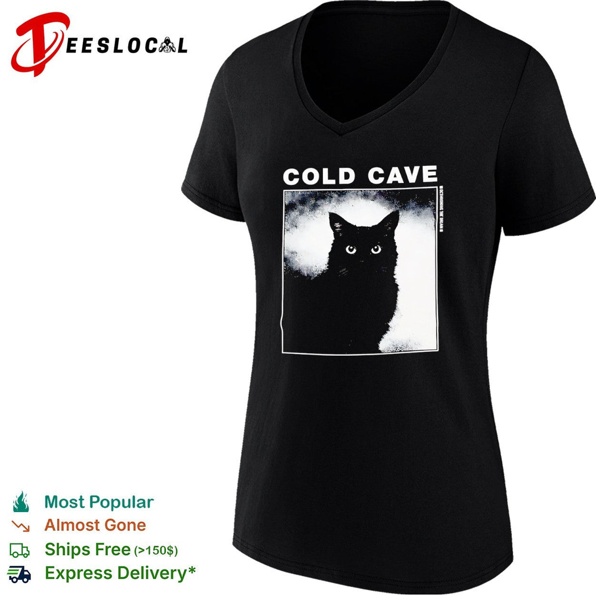 Cold cave black cat shirt Unisex
