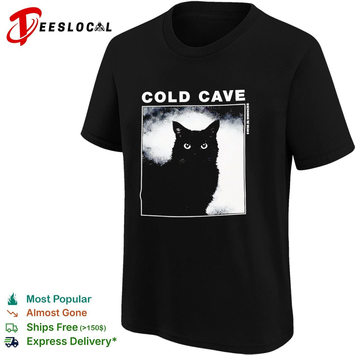 Cold cave black cat shirt Unisex
