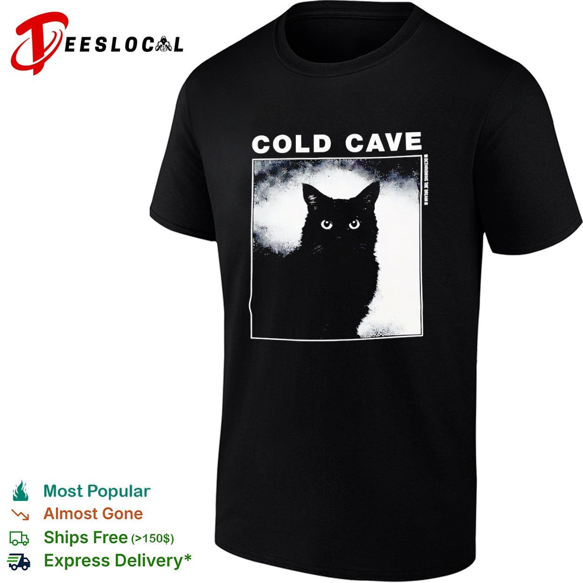 Cold cave black cat shirt Unisex