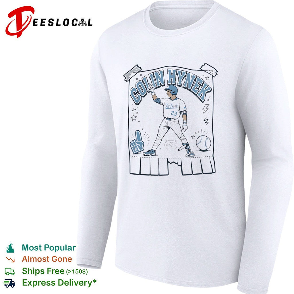 Colin Hynek 1 North Carolina Tar Heels Baseball Shirt Unisex