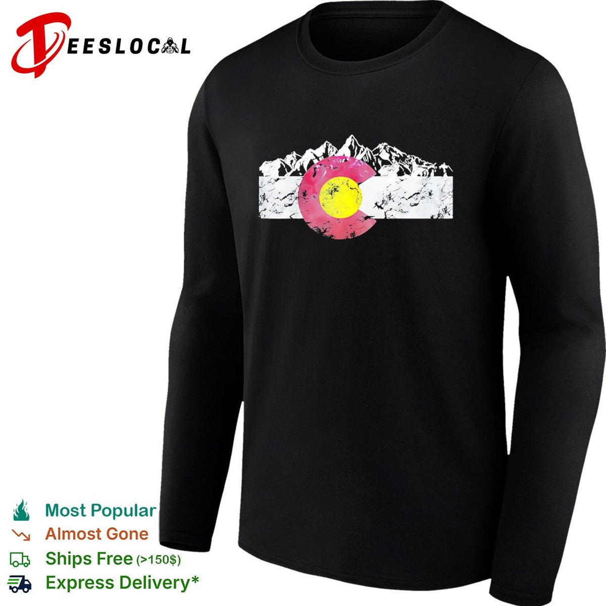 Colorado state flag symbol with mountain shirt Unisex