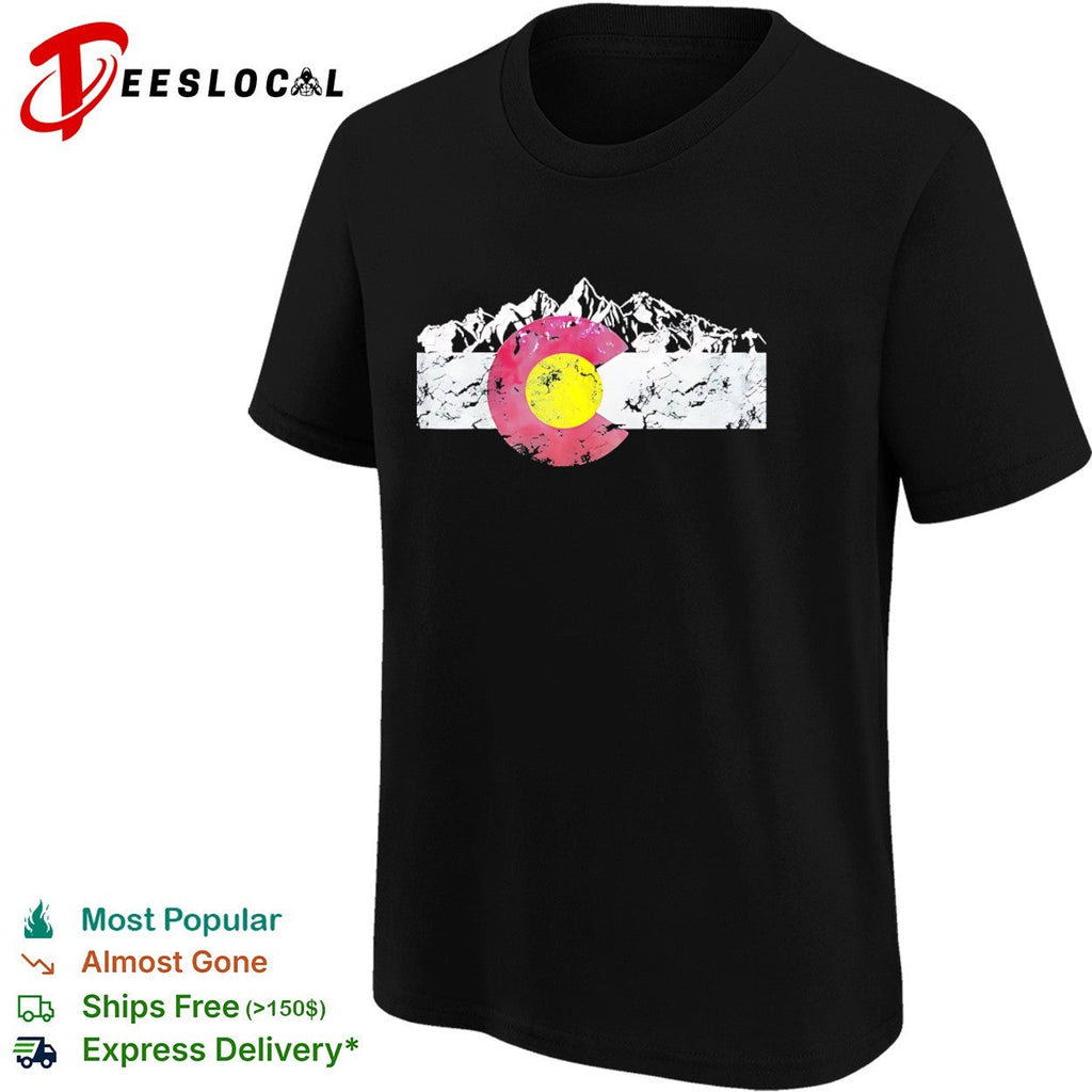 Colorado state flag symbol with mountain shirt Unisex