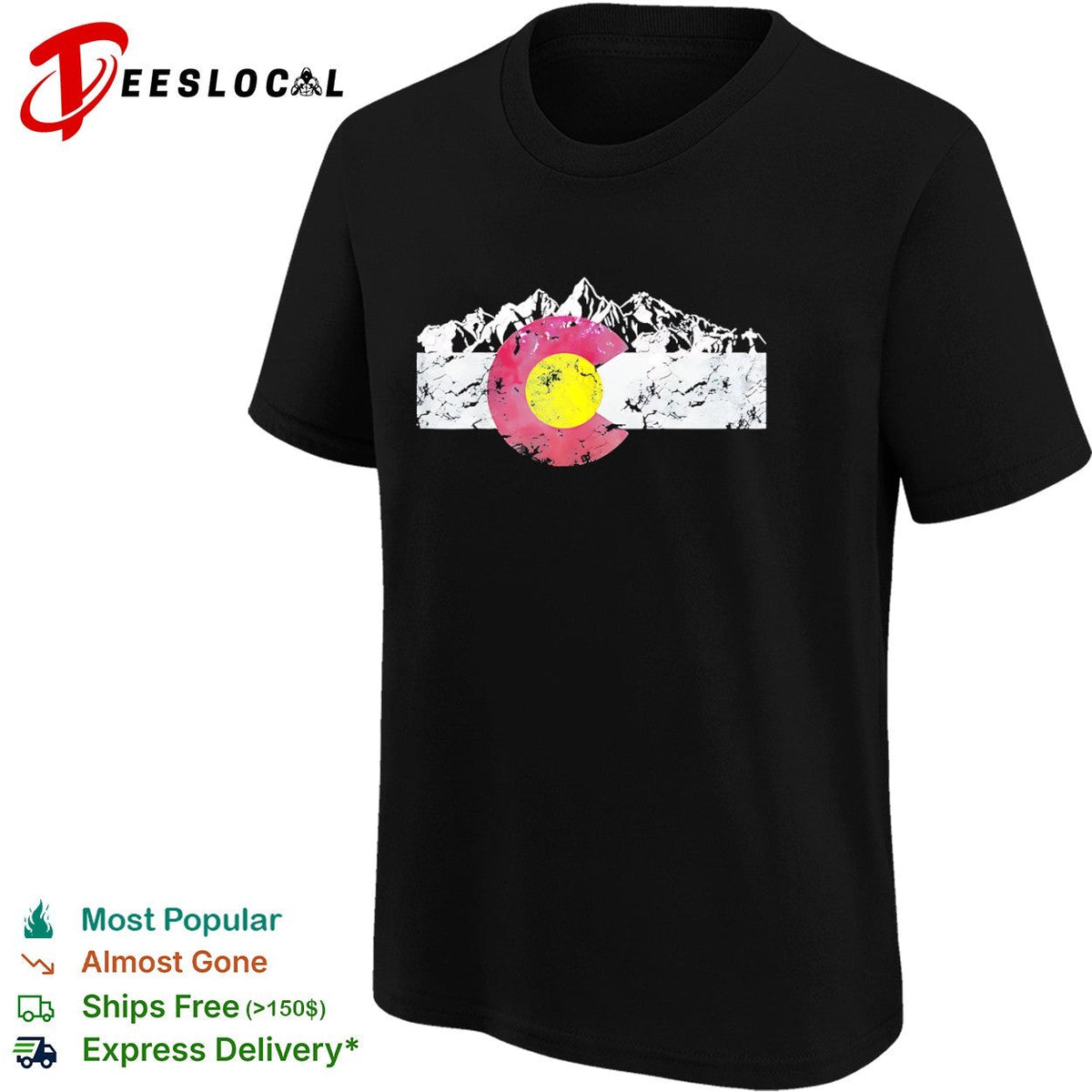 Colorado state flag symbol with mountain shirt Unisex