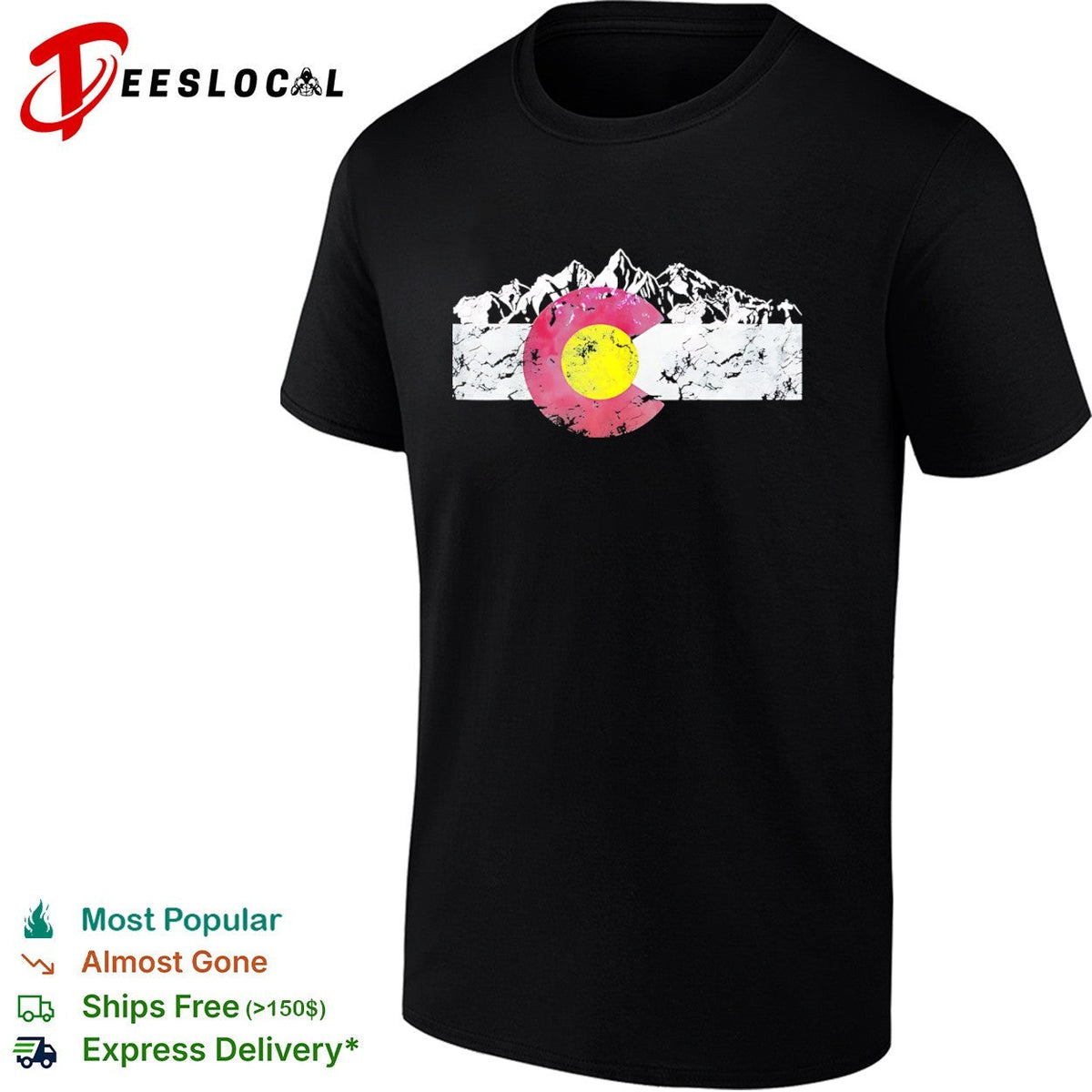 Colorado state flag symbol with mountain shirt Unisex