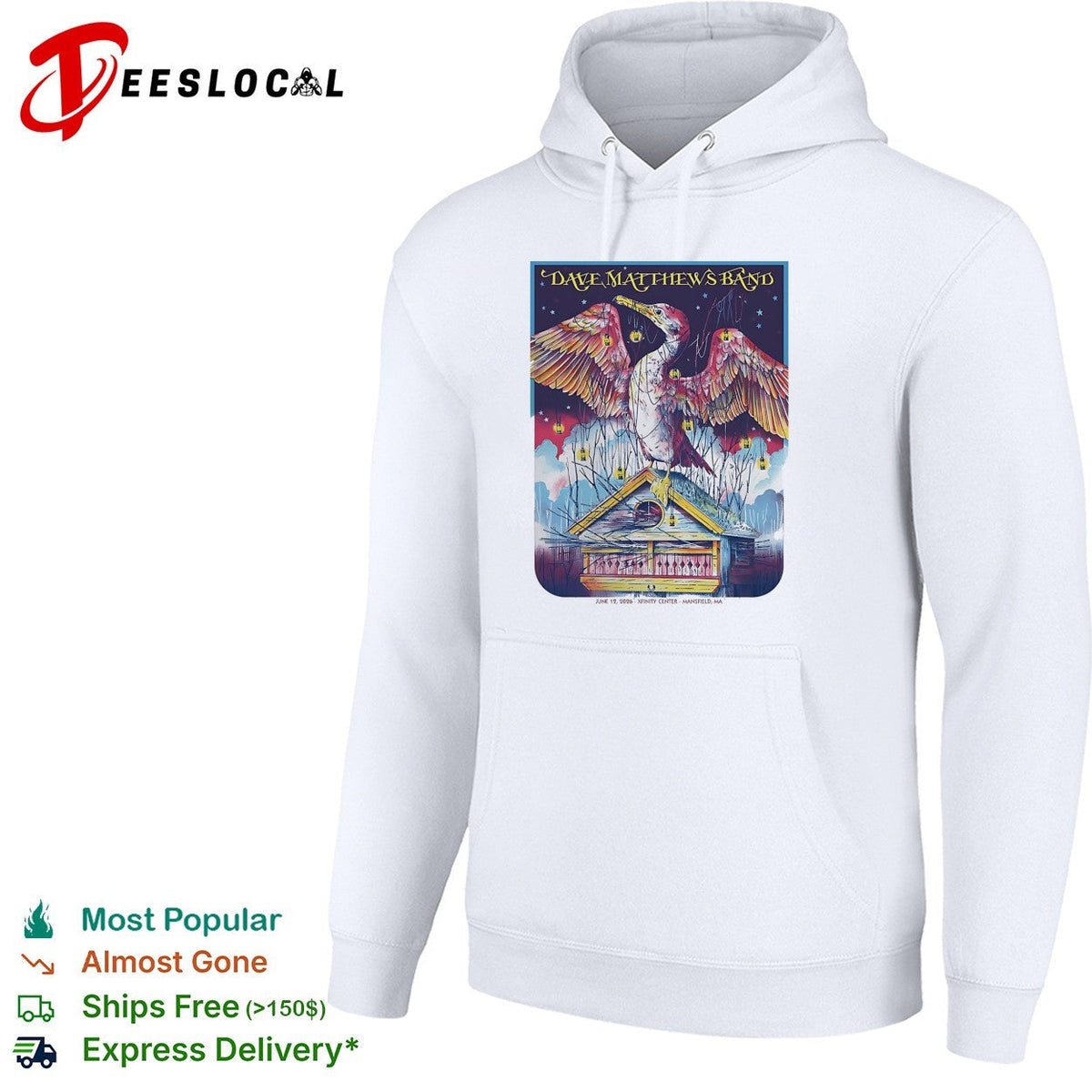 Colorful celestial eagle concert framed poster art shirt Unisex