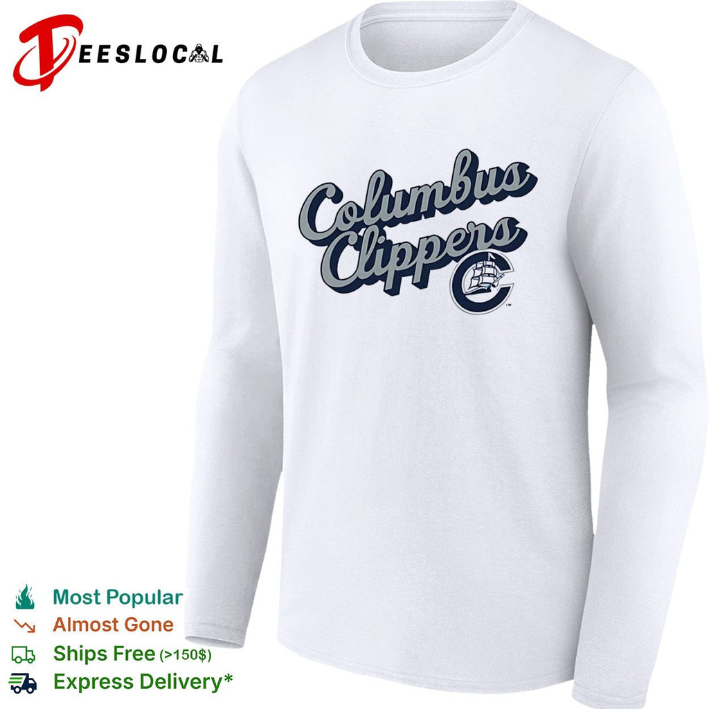 Columbus Clippers Where I Am From and To 2026 Logo Lettering Baseball Minor League shirt Unisex