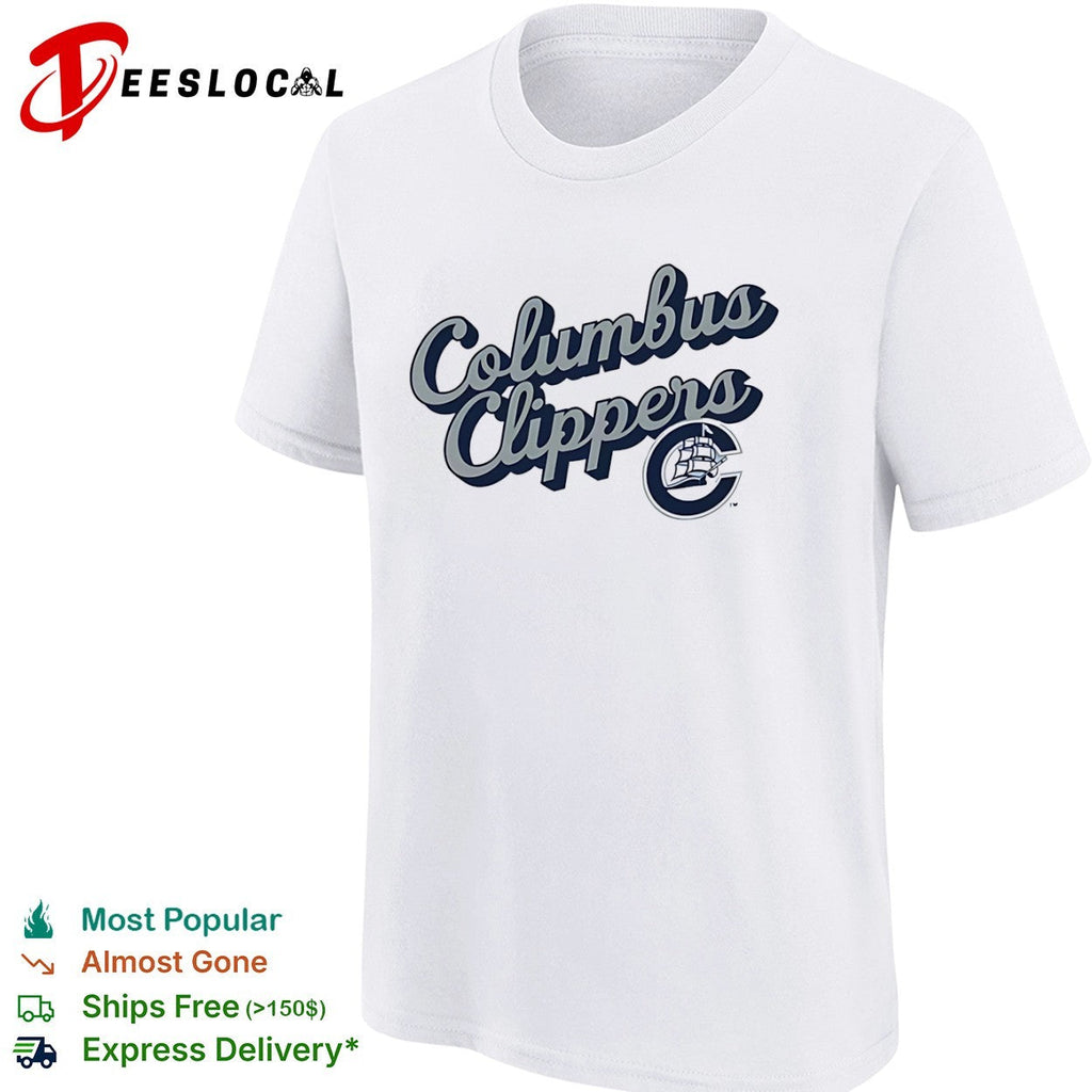 Columbus Clippers Where I Am From and To 2026 Logo Lettering Baseball Minor League shirt Unisex