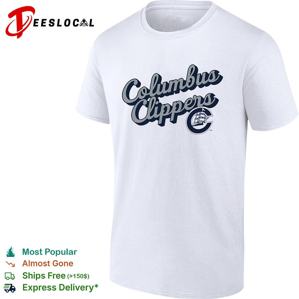 Columbus Clippers Where I Am From and To 2026 Logo Lettering Baseball Minor League shirt Unisex