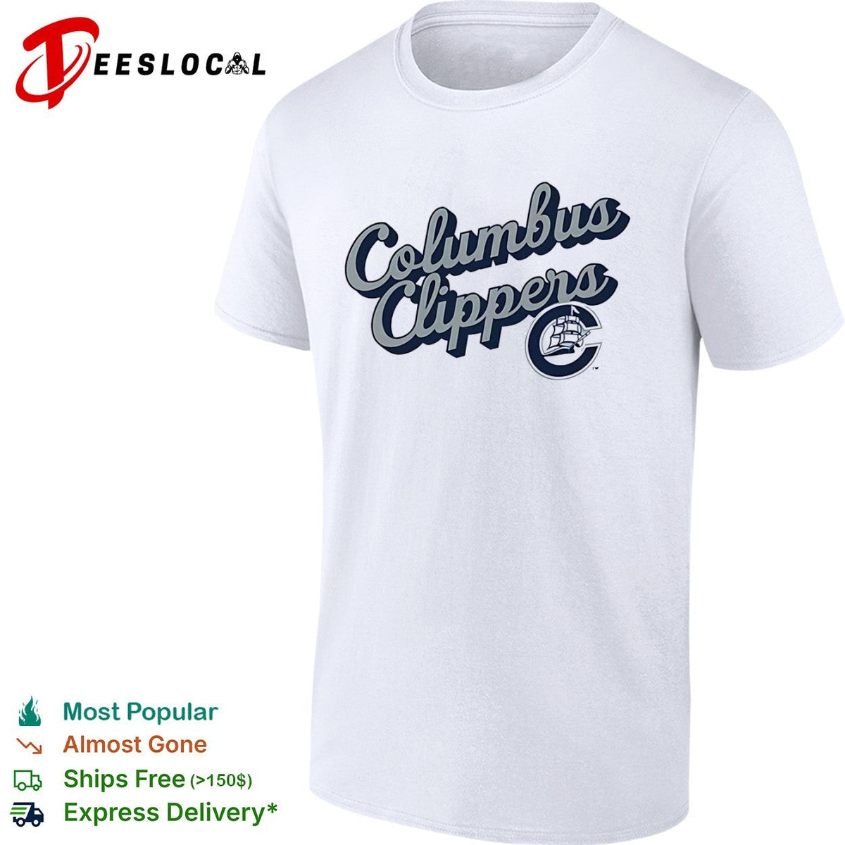 Columbus Clippers Where I Am From and To 2026 Logo Lettering Baseball Minor League shirt Unisex