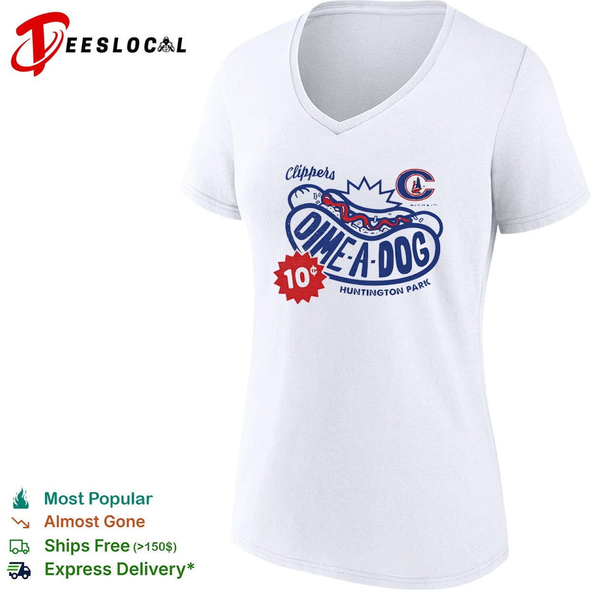 Columbus Clippers dime a dog Huntington Park hot dog 10 cents shirt Unisex