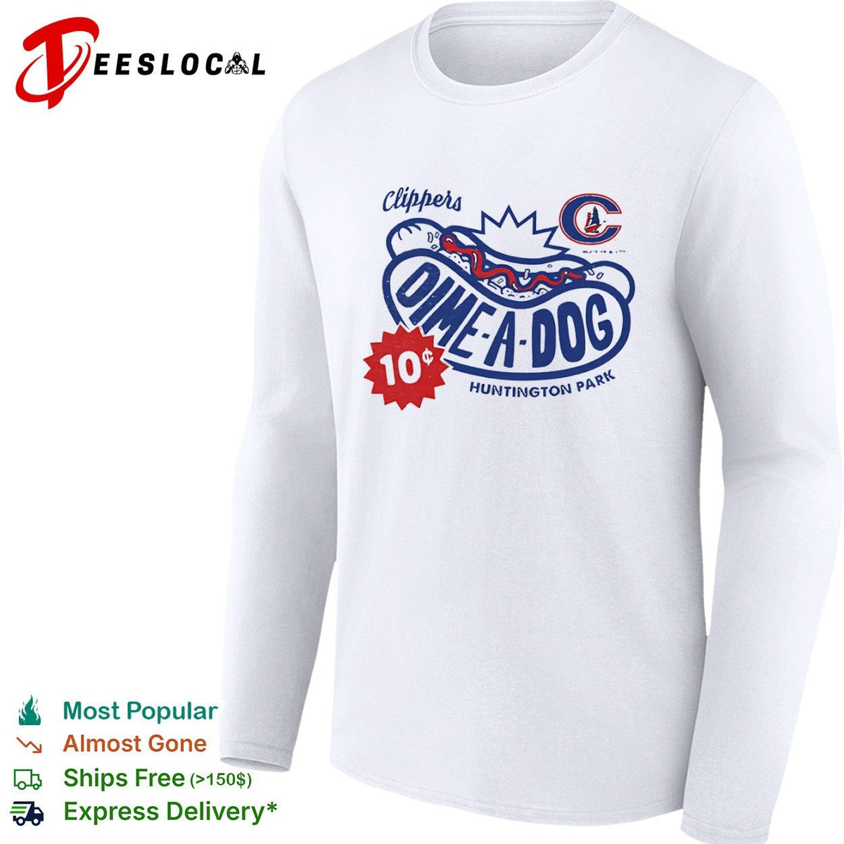 Columbus Clippers dime a dog Huntington Park hot dog 10 cents shirt Unisex