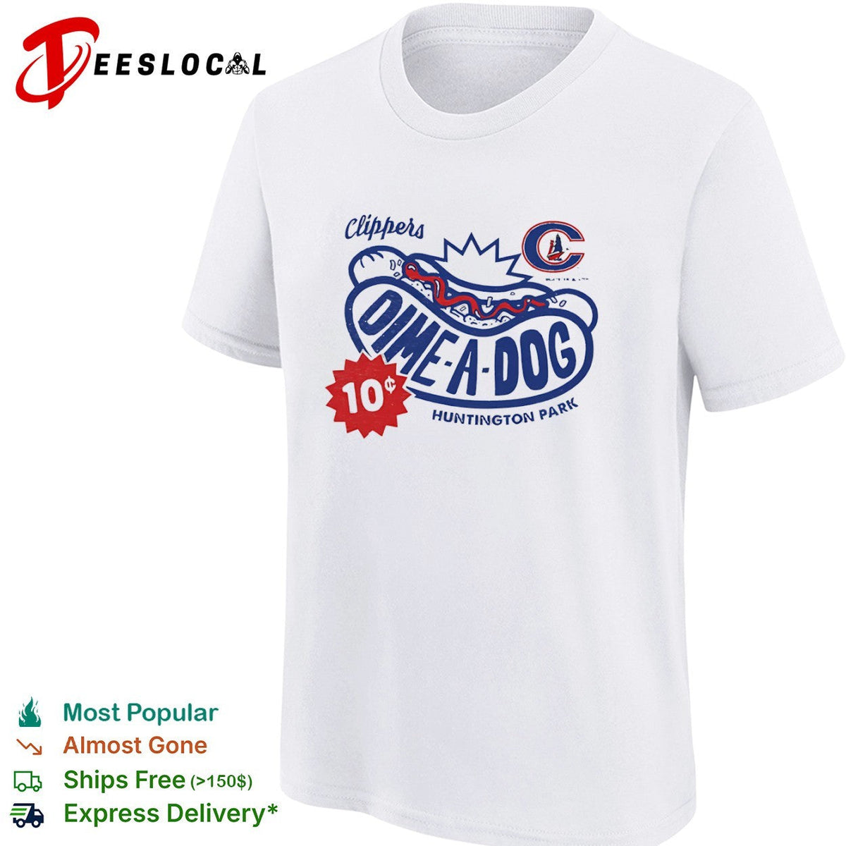 Columbus Clippers dime a dog Huntington Park hot dog 10 cents shirt Unisex