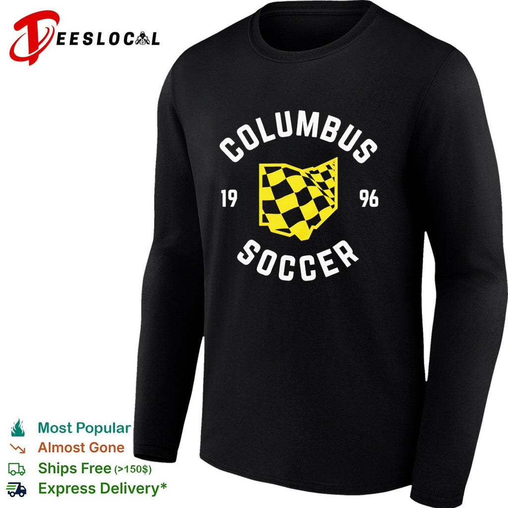 Columbus Crew checkered flag 1996 soccer shirt Unisex