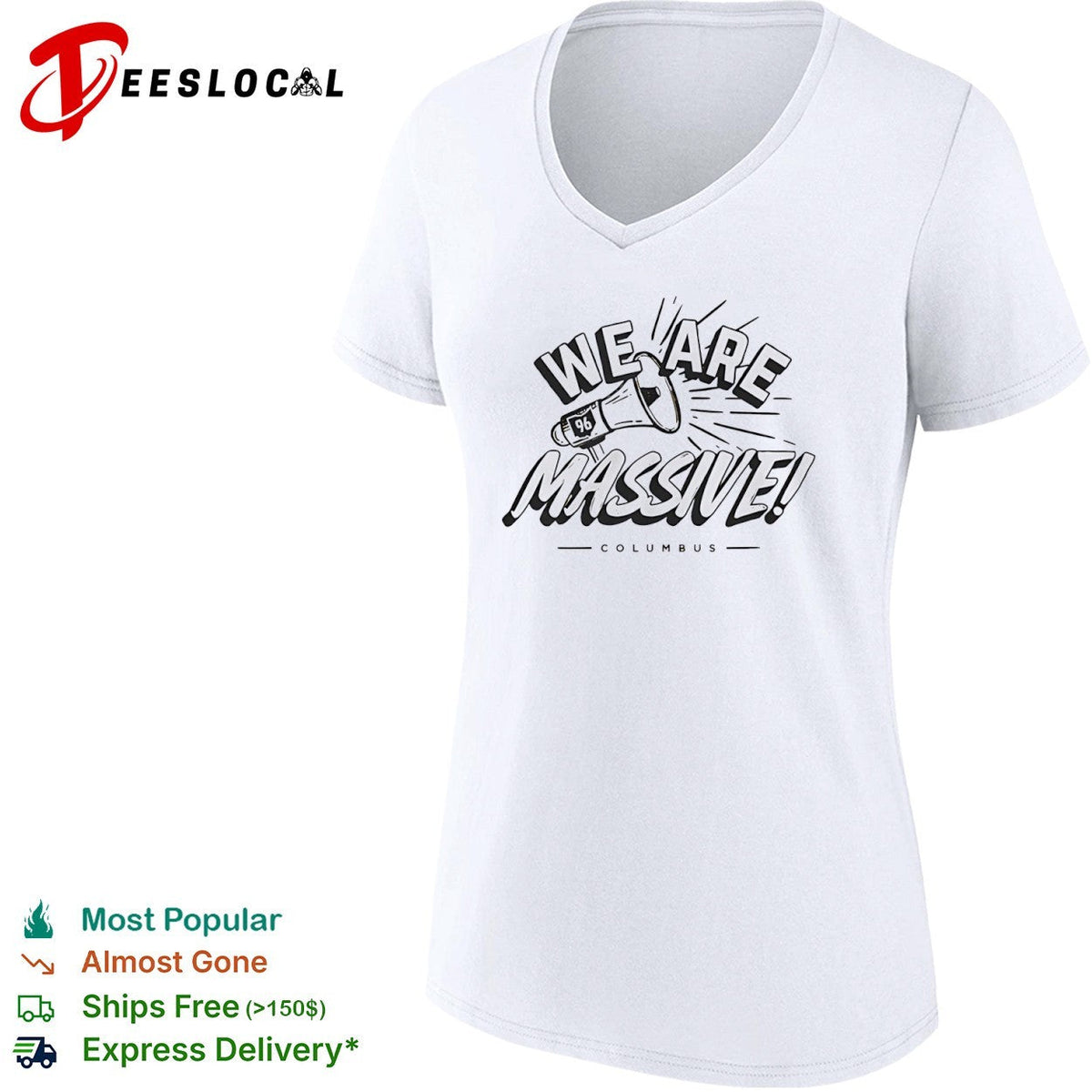 Columbus Crew megaphone we are massive 96 shirt Unisex