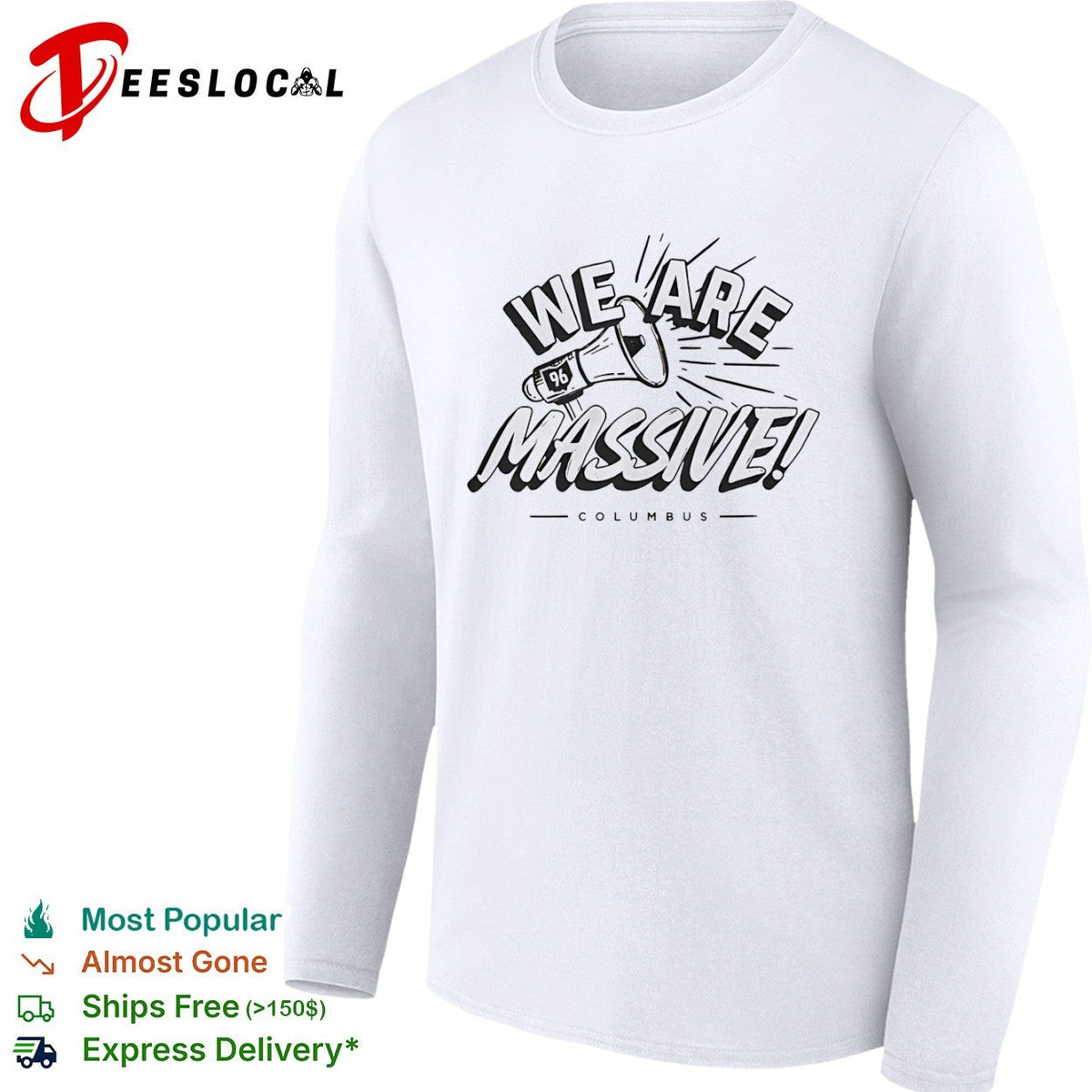 Columbus Crew megaphone we are massive 96 shirt Unisex
