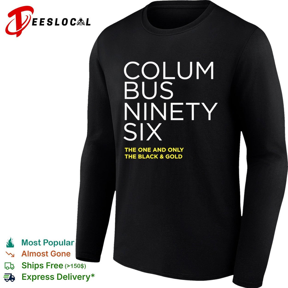 Columbus Crew ninety six the one and only the black and gold shirt Unisex