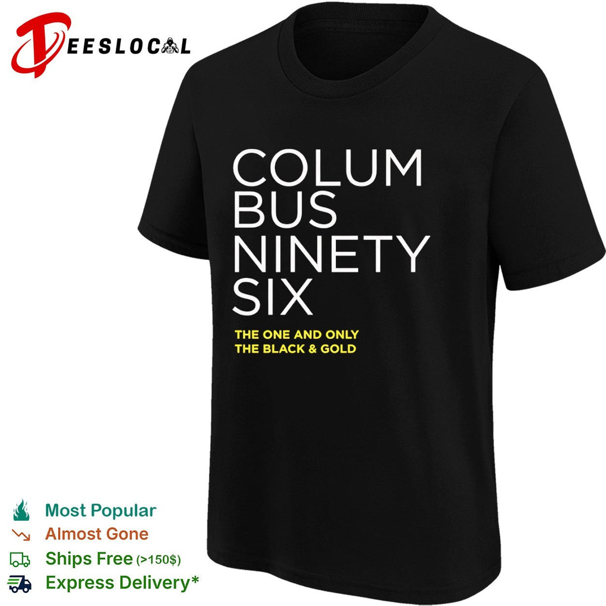 Columbus Crew ninety six the one and only the black and gold shirt Unisex