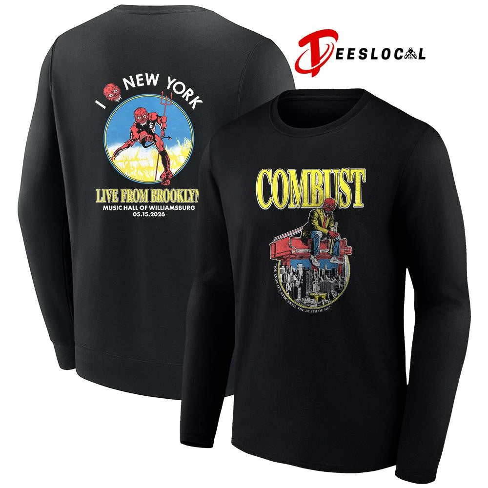 Combust you know it’s NYHC until the Death of me graphic shirt Unisex