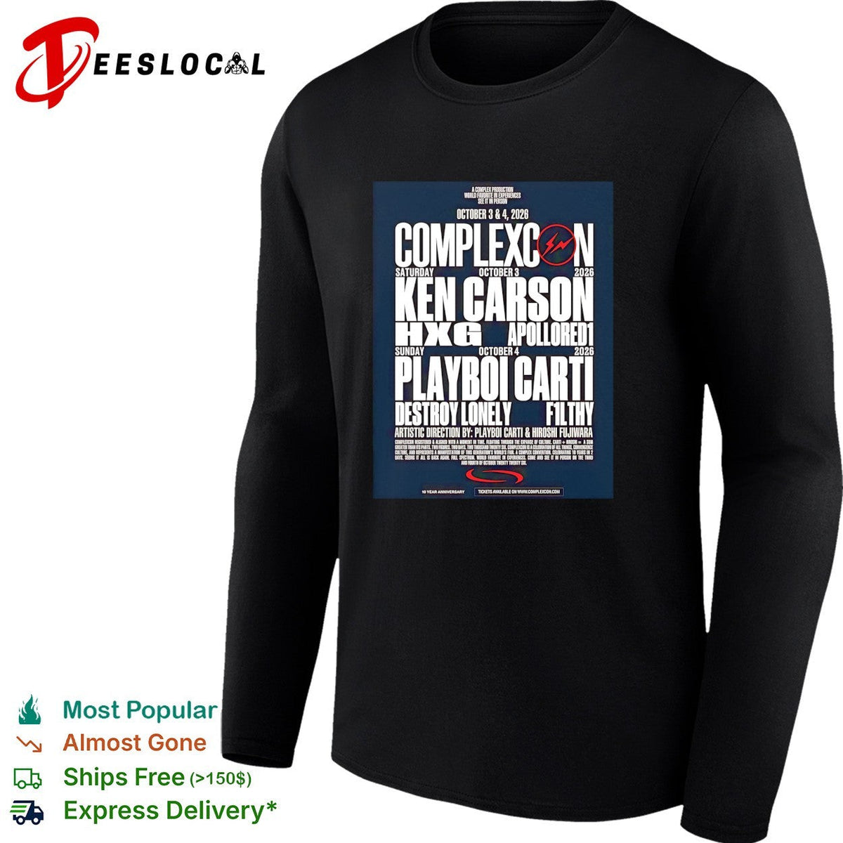 ComplexCon Los Angeles 2026 Lineup On October 3 And 4 2026 shirt Unisex