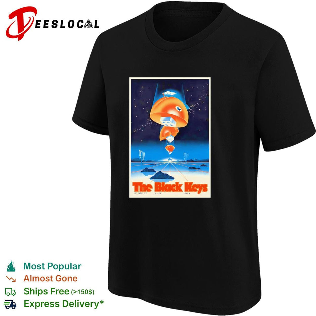 Concert poster floating fish space desert surreal vintage framed art shirt Unisex