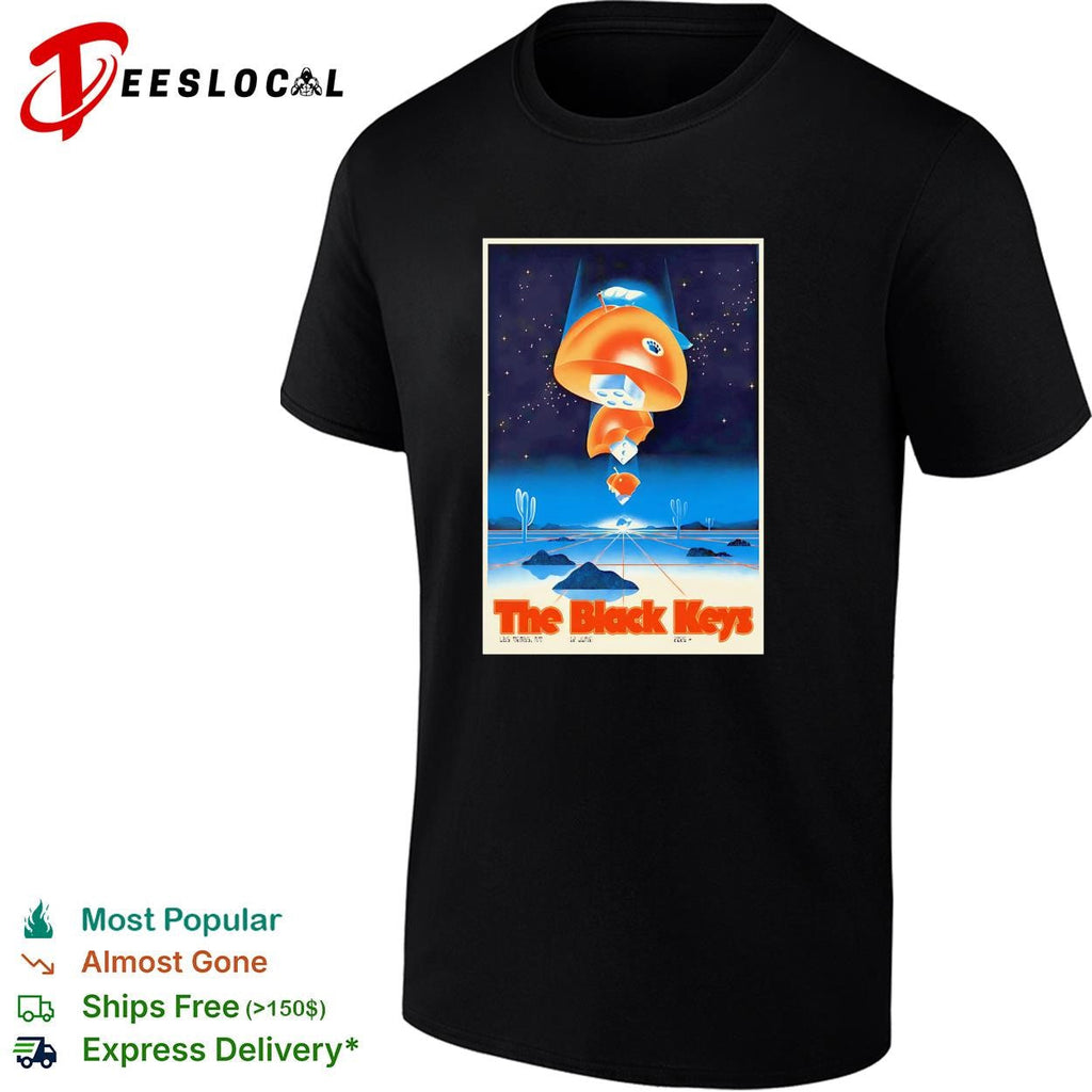 Concert poster floating fish space desert surreal vintage framed art shirt Unisex