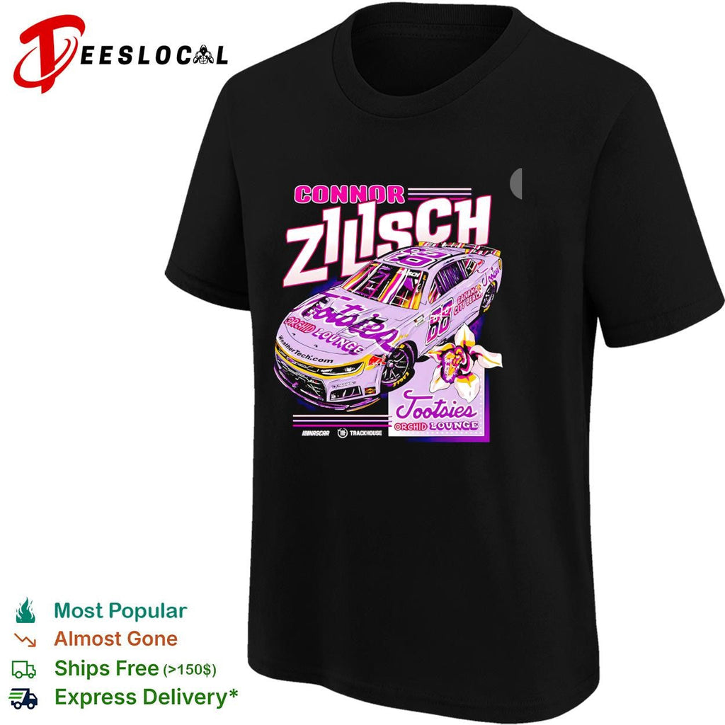 Connor Zilisch 68 Tootsies Orchid Lounge Trackhouse NASCAR graphic shirt Unisex