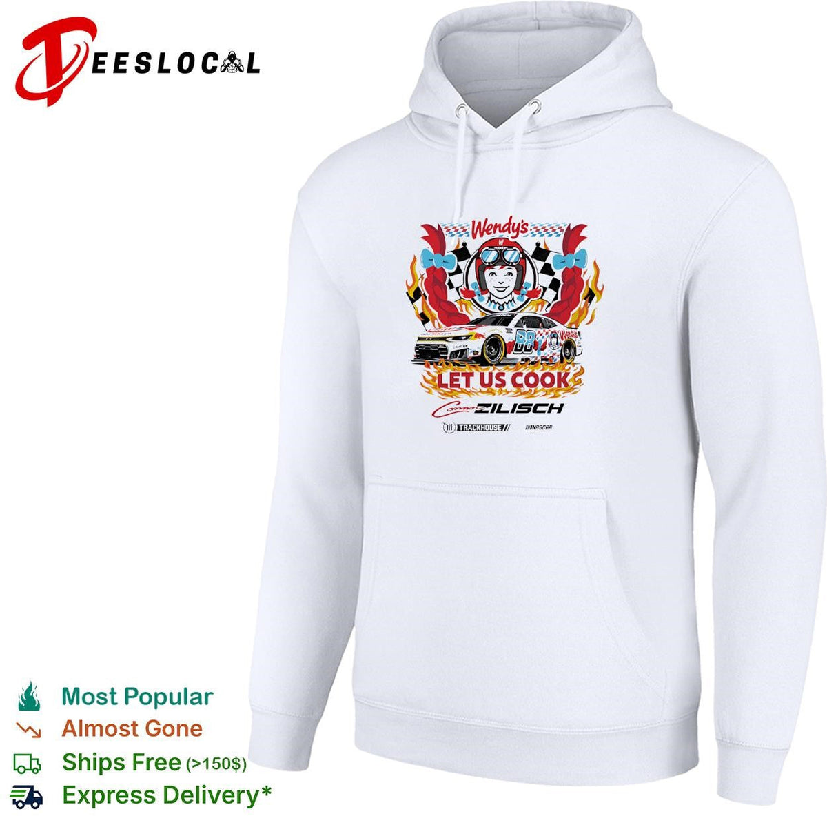 Connor Zilisch 88 Wendy’s let us cook Trackhouse NASCAR shirt Unisex
