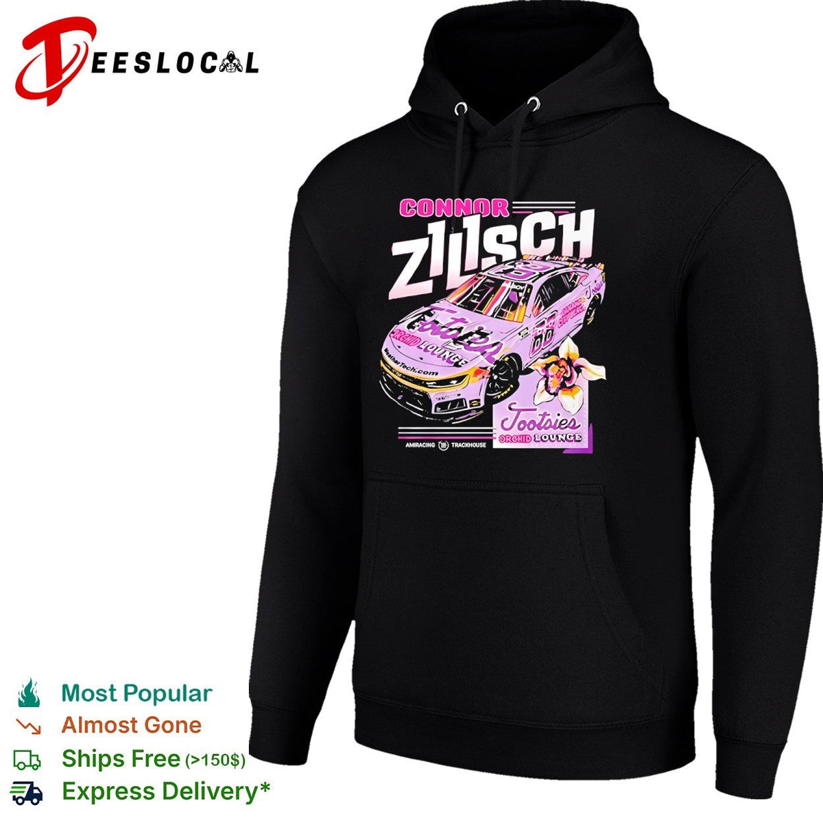 Connor Zilisch Trackhouse Racing Tootsies Orchid Lounge Nascar 88 Racing shirt Unisex