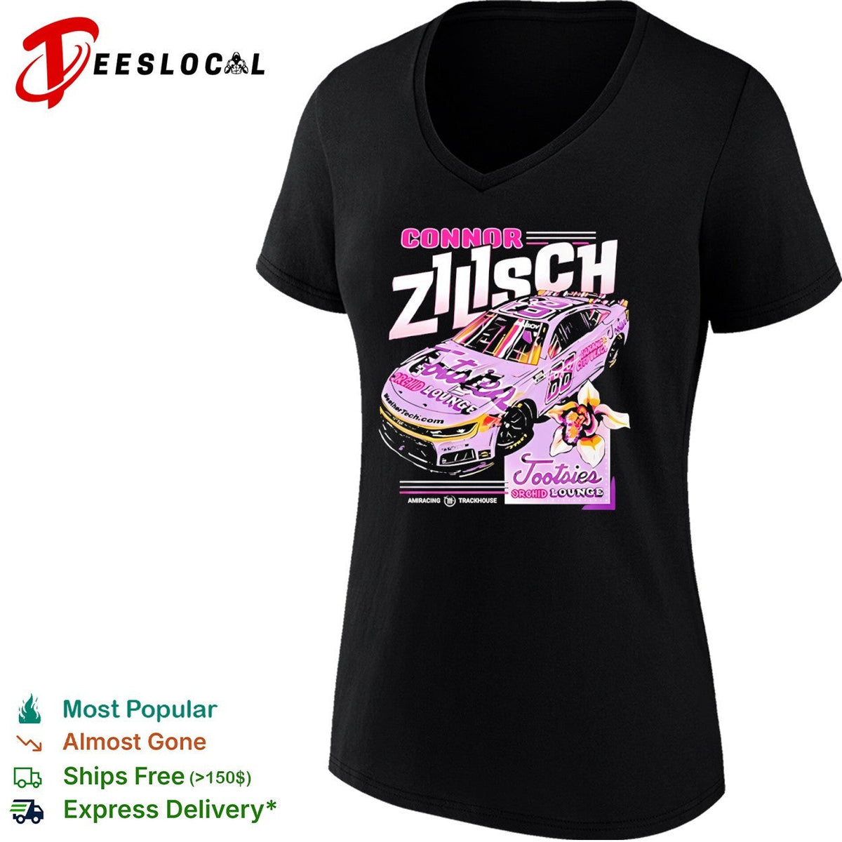 Connor Zilisch Trackhouse Racing Tootsies Orchid Lounge Nascar 88 Racing shirt Unisex