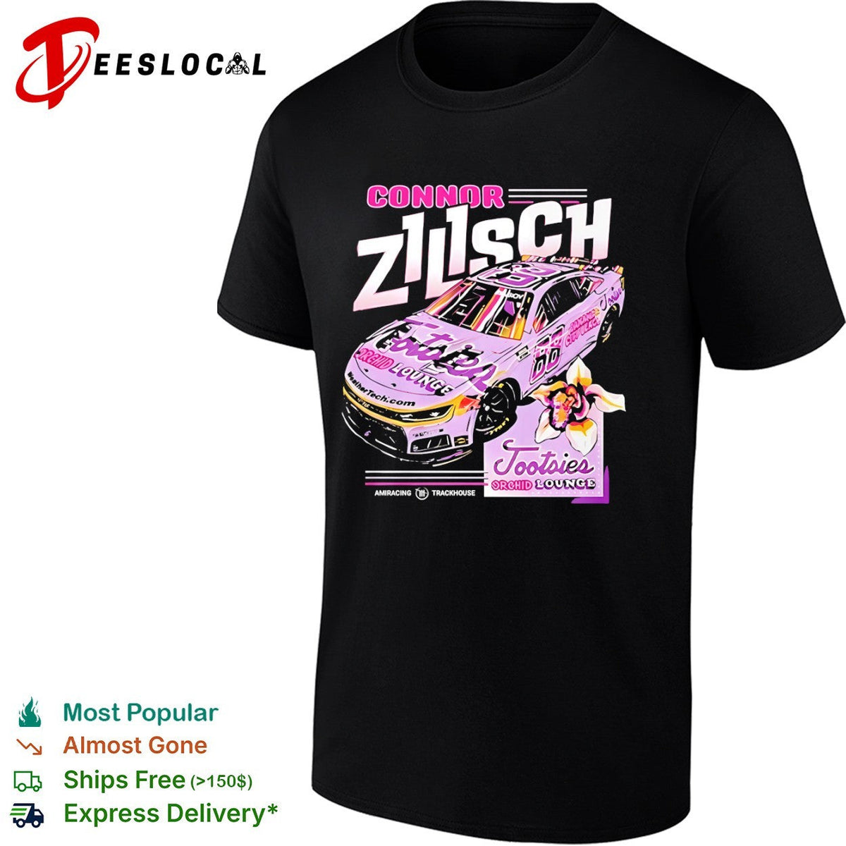 Connor Zilisch Trackhouse Racing Tootsies Orchid Lounge Nascar 88 Racing shirt Unisex