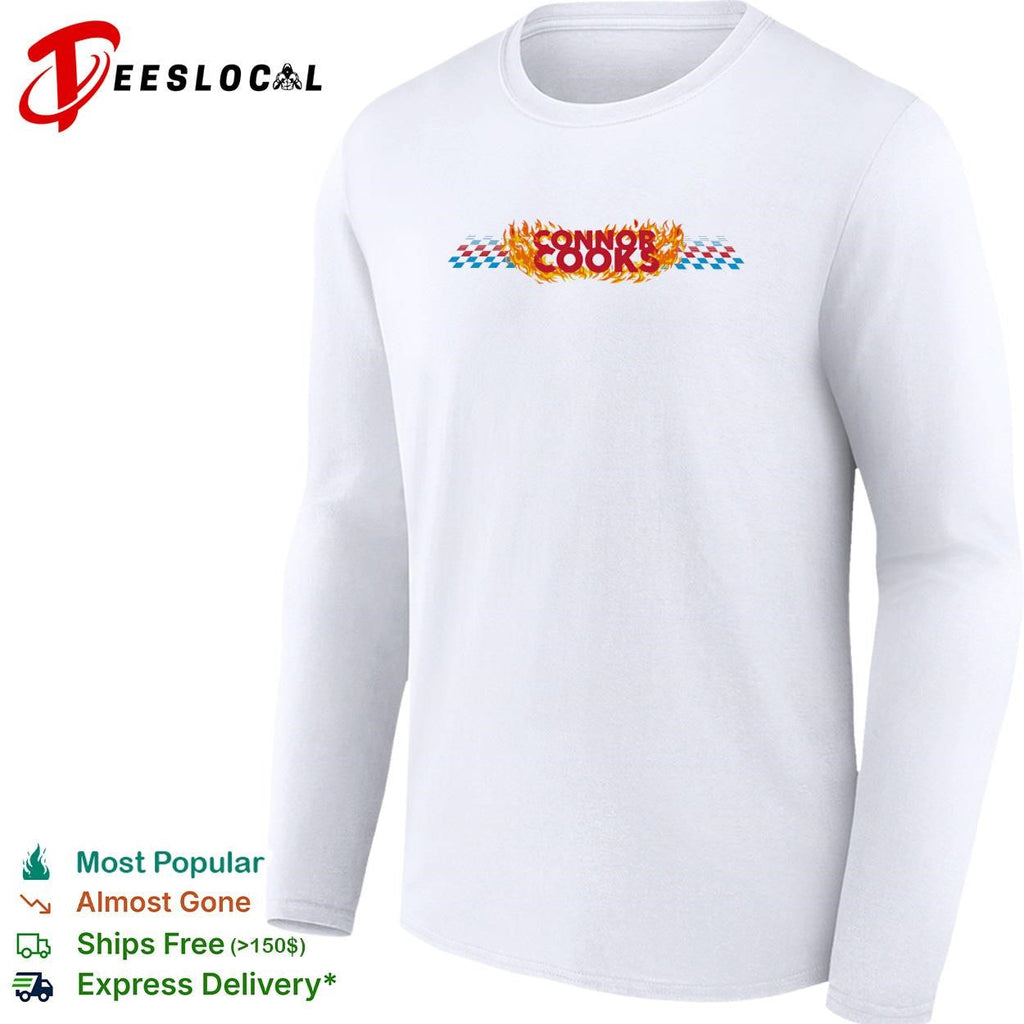 Connor Zilisch cooks flames checkered NASCAR graphic shirt Unisex