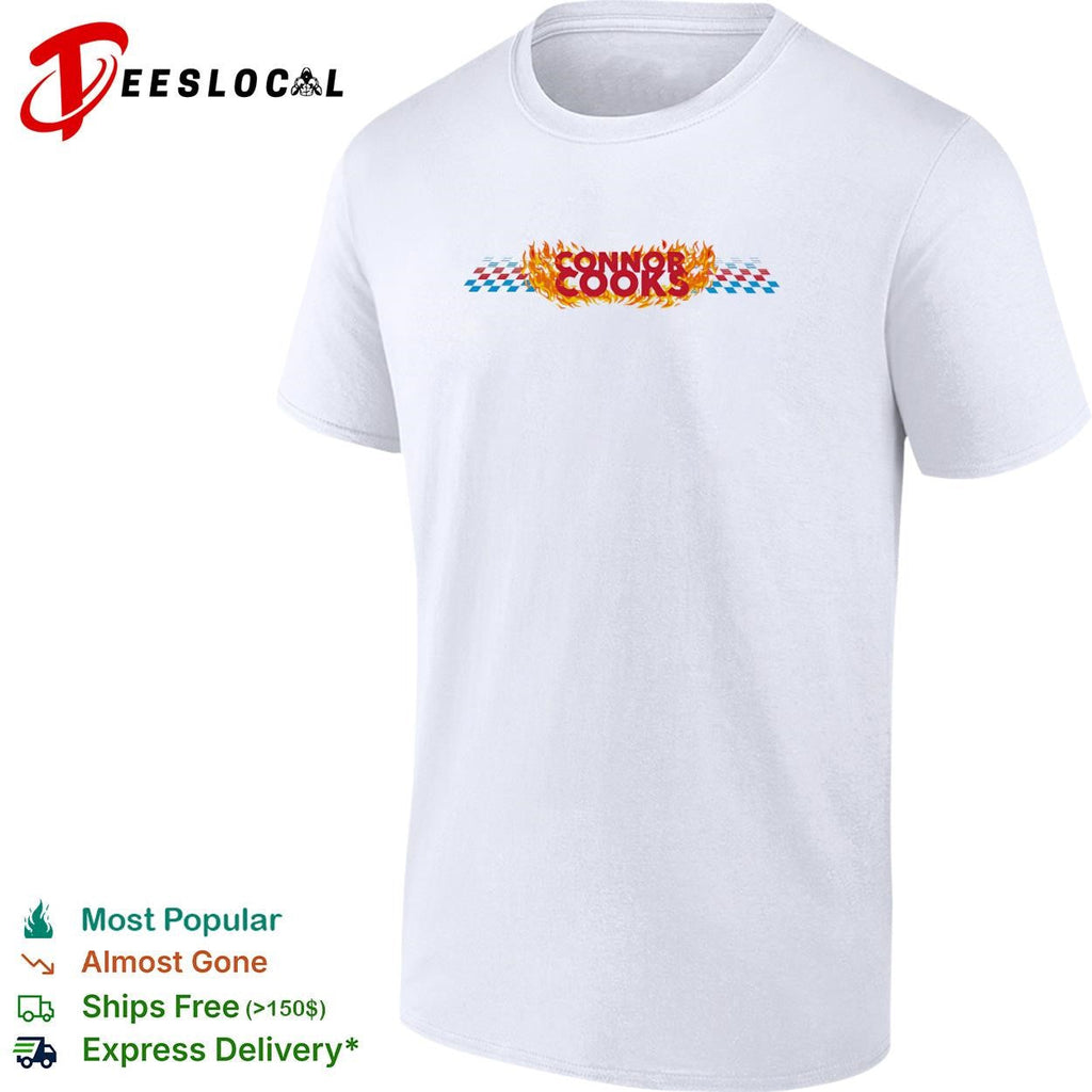 Connor Zilisch cooks flames checkered NASCAR graphic shirt Unisex