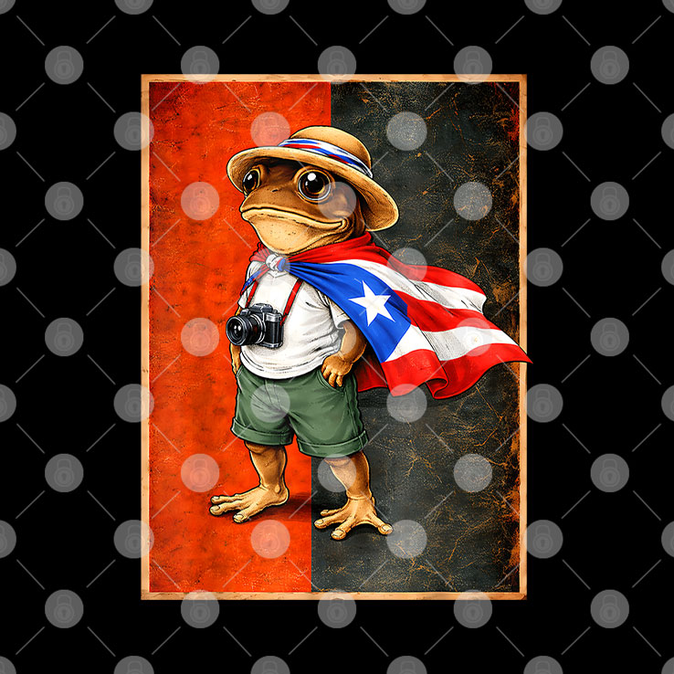 Coqui Frog Puerto Rico Flag Puerto Rican Taino Boricua T Shirt Unisex