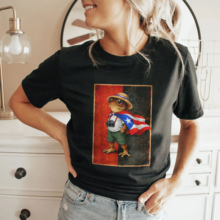 Coqui Frog Puerto Rico Flag Puerto Rican Taino Boricua T Shirt Unisex