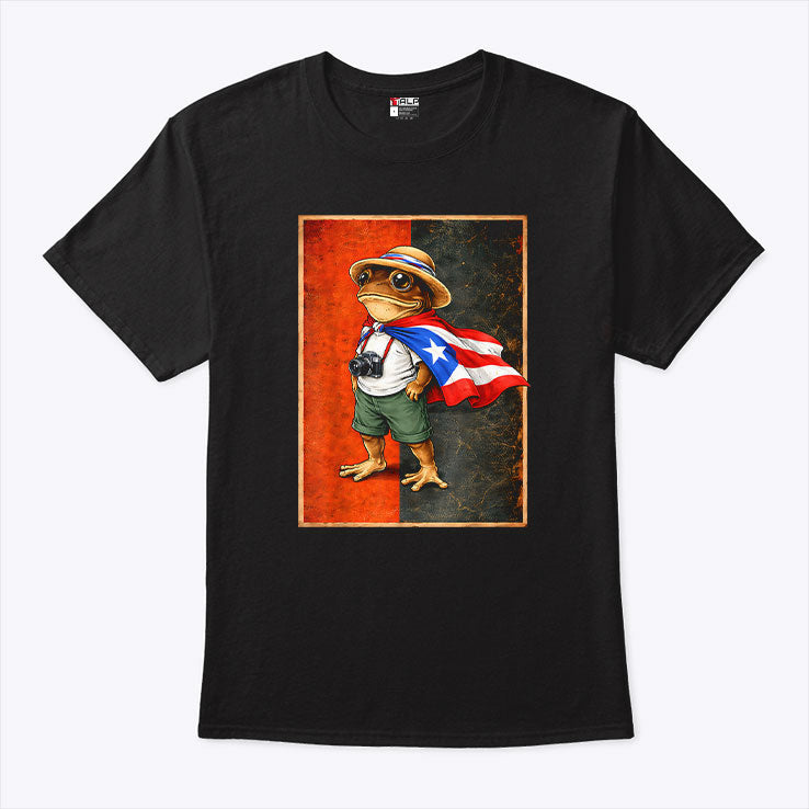 Coqui Frog Puerto Rico Flag Puerto Rican Taino Boricua T Shirt Unisex