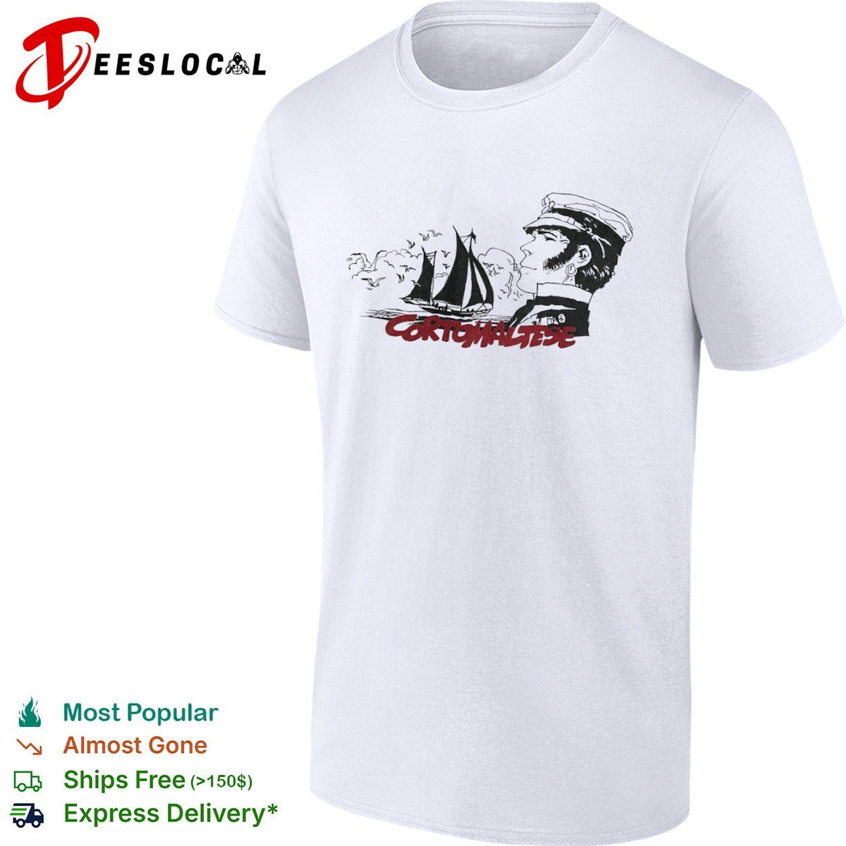 Corto Maltese Sailing Boat Character shirt Unisex