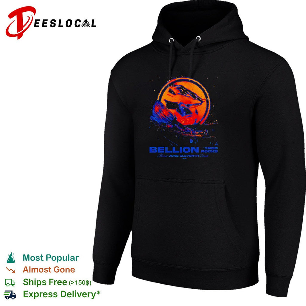 Cosmic glowing orb Red Rocks amphitheater June 11 concert blue orange art shirt Unisex