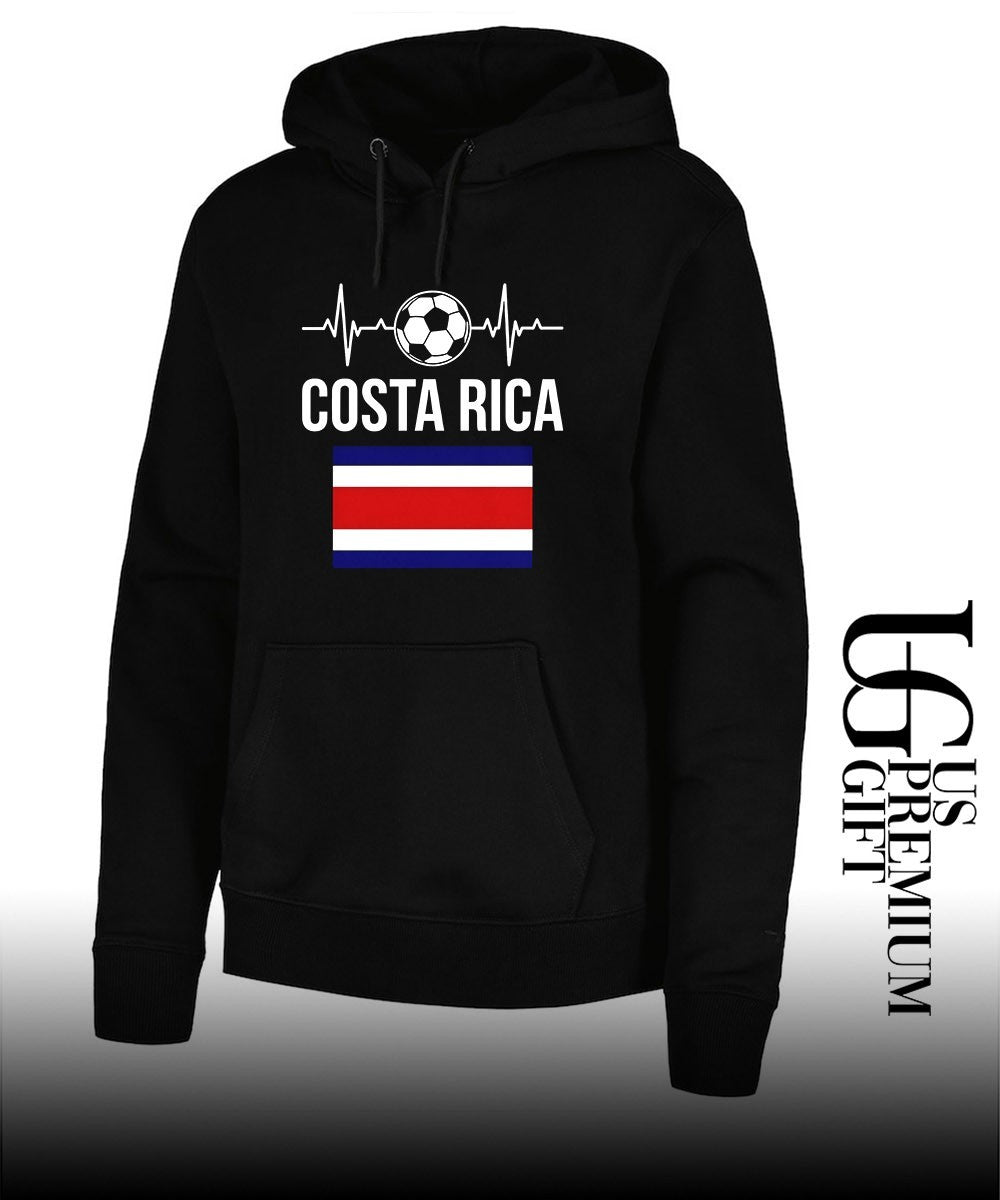 Costa Rica Football Heartbeat Soccer heartbeat flag shirt Unisex