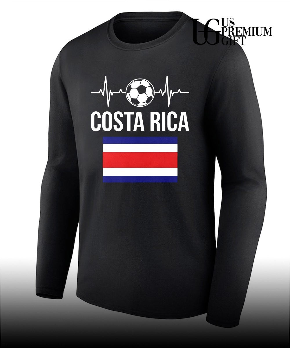 Costa Rica Football Heartbeat Soccer heartbeat flag shirt Unisex