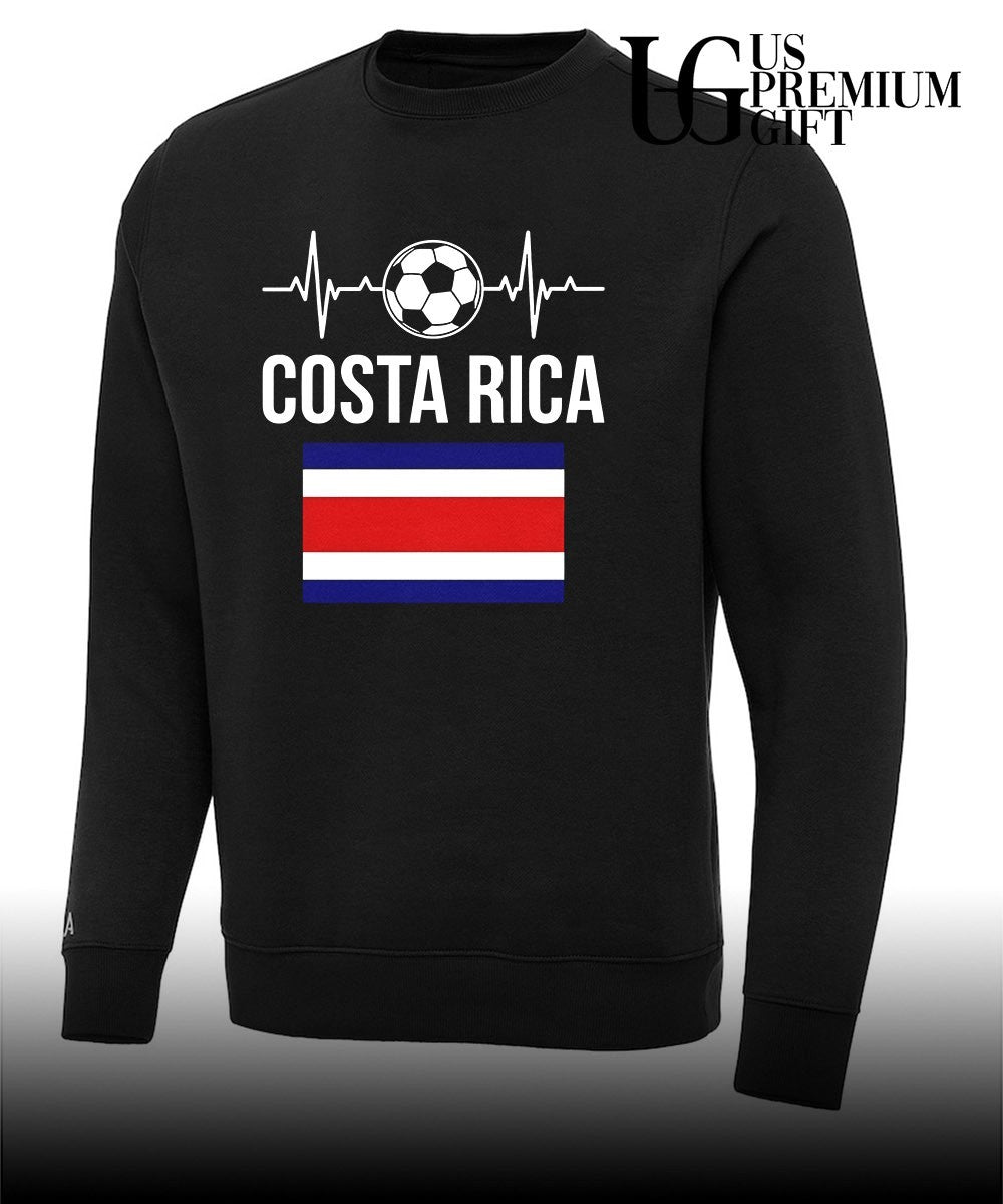 Costa Rica Football Heartbeat Soccer heartbeat flag shirt Unisex