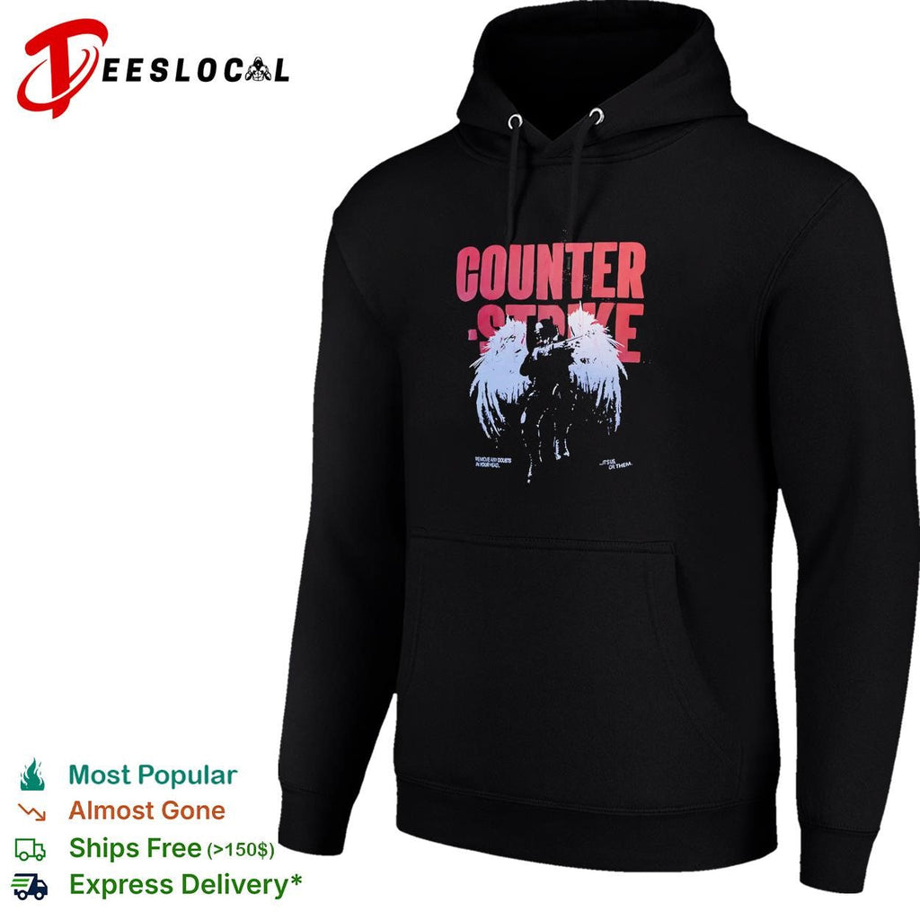 Counter Strike remove any doubts in your head its us or them graphic cotton shirt Unisex