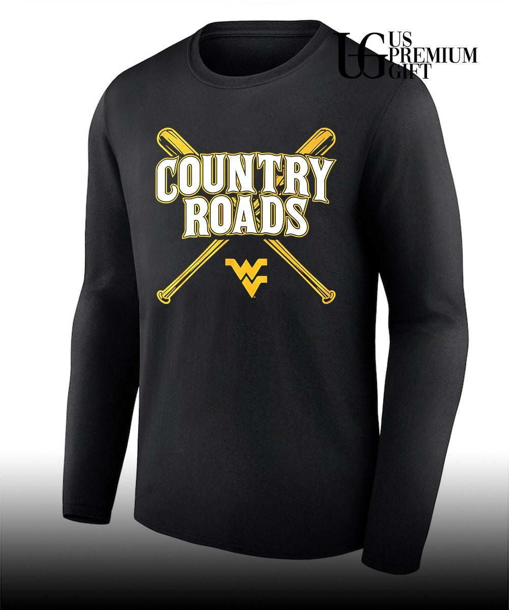 Country Roads West Virginia Mountaineers baseball shirt Unisex