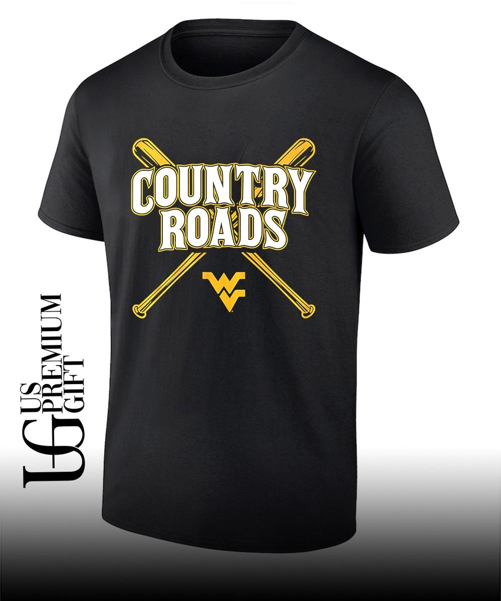 Country Roads West Virginia Mountaineers baseball shirt Unisex