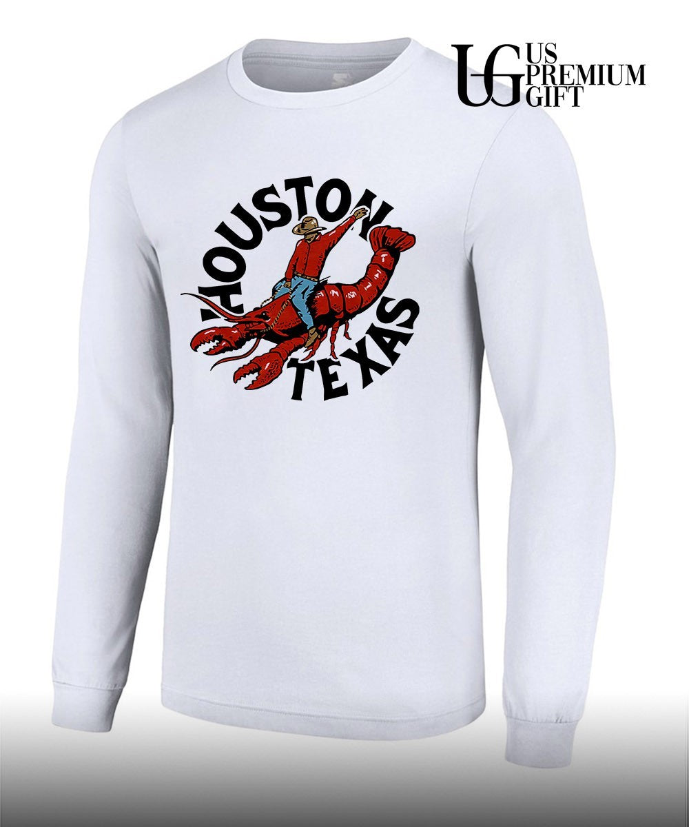 Cowboy Riding Lobster Houston Texas shirt Unisex