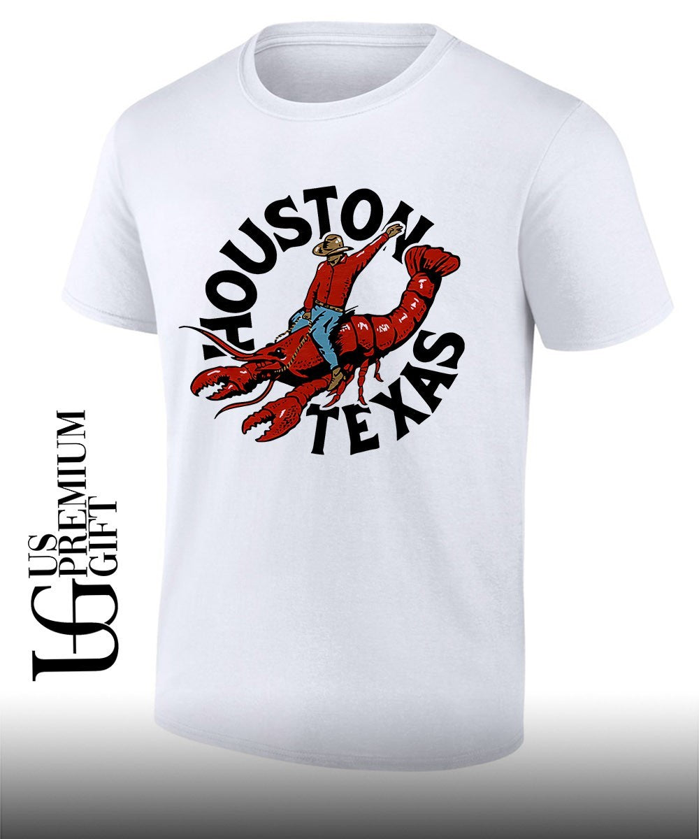 Cowboy Riding Lobster Houston Texas shirt Unisex