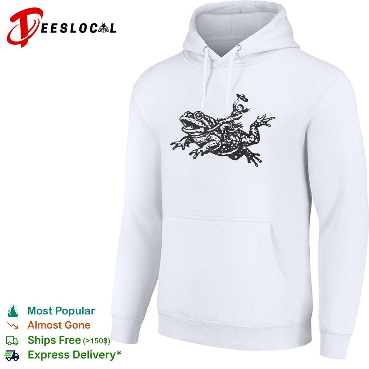 Cowgirl Riding a Toad Illustration Western Folk Art Pop Culture Apparel Shirt Unisex