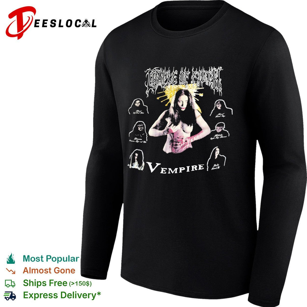 Cradle of Filth band members Vempire shirt Unisex