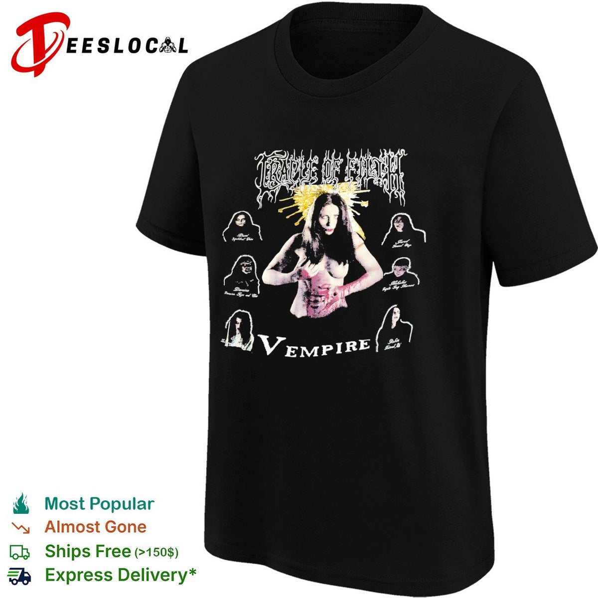 Cradle of Filth band members Vempire shirt Unisex