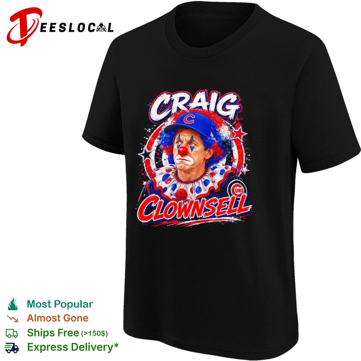 Craig Counsell Chicago Cubs clown Clownsell shirt Unisex