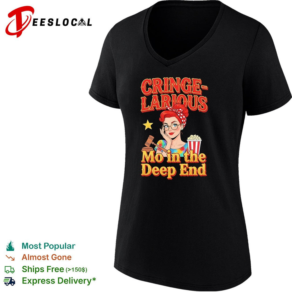 Cringelarious Mo in the Deep End Pop Culture Parody Movie Judge Gavel Popcorn shirt Unisex